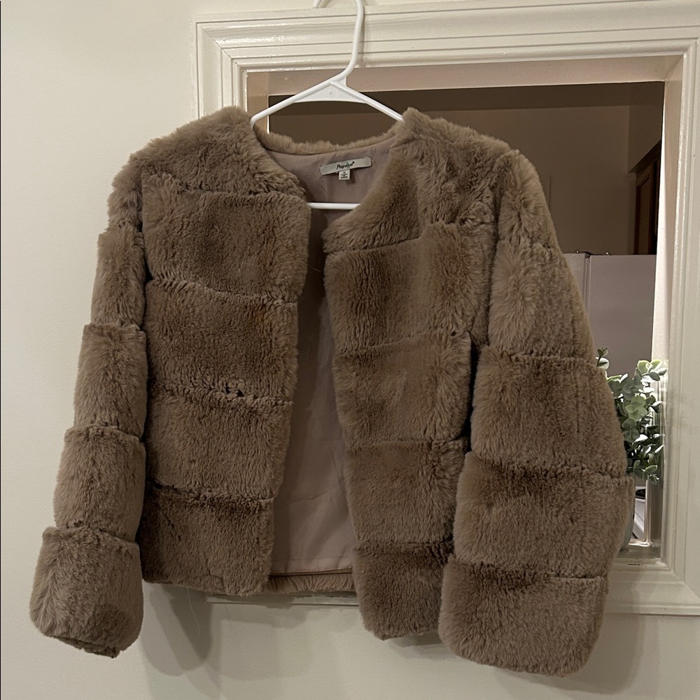 Papaya Tan Teddy Jacket